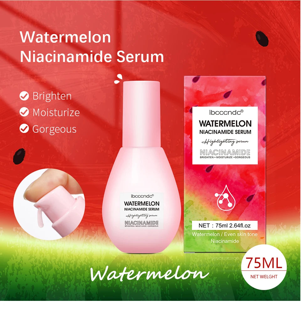 New Watermelon nicotinamide Light Bulb Essence Moisturizing Skin Brightening Face Brightening Essence For Women Skin Care