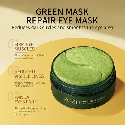 Avocado Golden Collagen Eye Mask Anti Dark Circles Eye Bags Moisturizing Firming Eye Patches Skin Care Products