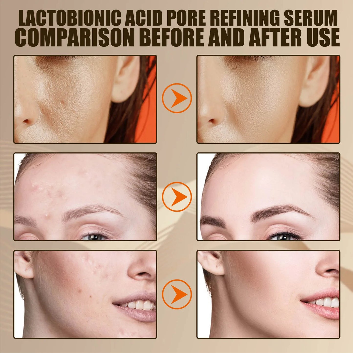 Instant Perfection Serums Facial Lactobionic Acid Skin Care Face Serums Reduce Wrinkles Fine Eye Essence Firming Lifting