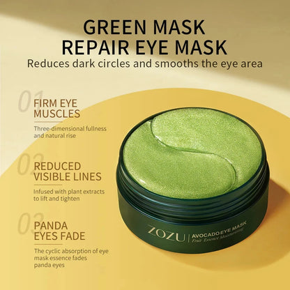 Avocado Golden Collagen Eye Mask Anti Dark Circles Eye Bags Moisturizing Firming Eye Patches Skin Care Products