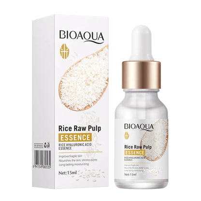 BIOAQUA Rice Face Essence Moisturizing refreshing Hyaluronic Acid facial Serum oil control Shrink Pores Repairs SkinCare product